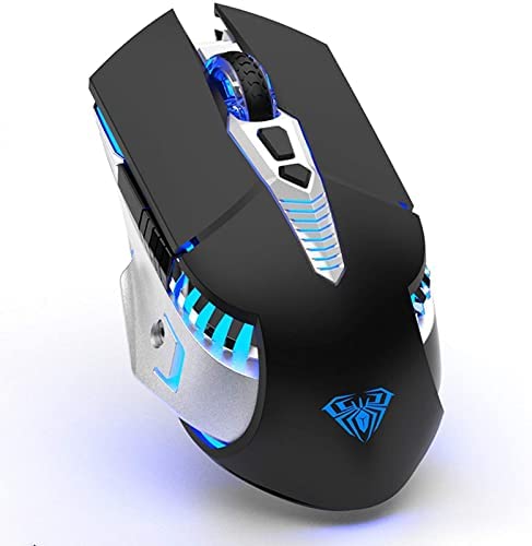 Bluetooth Mouse, Rechargeable Wireless Gaming Mouse Multi Device(BT 5.0/3.0+USB) with Side Buttons, RGB LED Light up Ergonomic Cordless Computer Mice for Laptop/PC/iPad/Mac/MacBook Pro/Tablet (Black) post thumbnail image