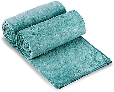 JML Microfiber Bath Towels, Bath Towel 2 Pack(30″ x 60″), Oversized, Soft, Super Absortbent and Fast Drying, Multipurpose Use for Sports, Fitness, Yoga (Green-Floral Embossed) post thumbnail image