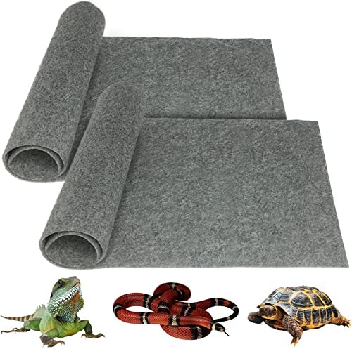 Tfwadmx Reptile Carpet Gray Terrarium Mat Liner Bedding Bearded Dragon Substrate Supplies for Snake Tortoise Lizard Leopard Gecko 39’’ x 20’’ 2Pack post thumbnail image