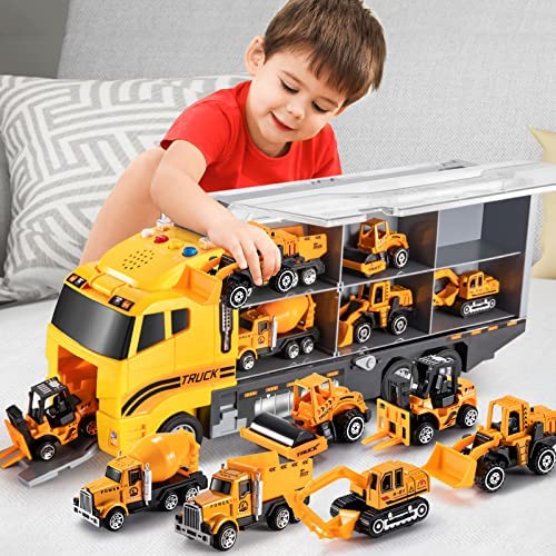 TEMI Toddler Toys for 3 4 5 6 Years Old Boys, Die-cast Construction Toys Car Carrier Vehicle Toy Set w/ Play Mat, Kids Toys Truck Alloy Metal Car Toys Set for Age 3-9 Toddlers Kids Boys & Girls post thumbnail image