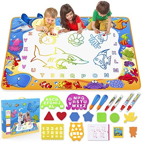 Water Doodle Mat – Kids Painting Writing Doodle Toy Mat – Color Doodle Drawing Mat Bring Magic Pens Educational Toys for Age 2 3 4 5 6 7 Year Old Girls Boys Age Toddler Gift post thumbnail image