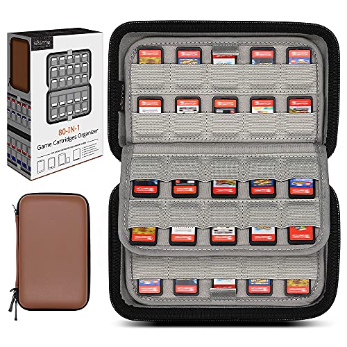 sisma 80 Switch Game Case Compatible with Nintendo Switch Games or PS Vita Games or SD Cards, Physical Game Cartridge Holders Hard Shell Travel Storage Case Home Safekeeping, Brown post thumbnail image