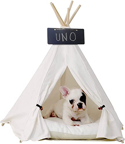 little dove Pet Teepee Dog(Puppy) & Cat Bed – Portable Pet Tents & Houses for Dog(Puppy) & Cat Beige Color 24 Inch no Cushion post thumbnail image