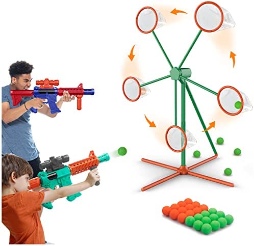 Shooting Games Toys for Age 5 – 6 7 8 9 10 + Year Old Boys, Kids Toy Sports & Outdoor Game with Moving Shooting Target & 2 Popper Air Toy Guns & 24 Foam Balls, Gifts for Boys and Girls post thumbnail image