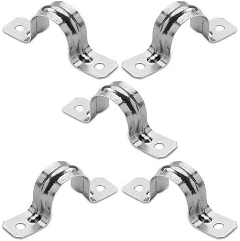 OhLectric Pipe Support Strap – Steel Pipe Strap with 2 holes – Heavy-Duty 2” inch U Bracket – Zinc Coated Tension Tube Clip – Pipe Clamp for EMT Conduits – OL-72891 – 5 PCS post thumbnail image