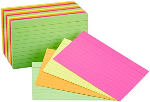 Amazon Basics Ruled Index Flash Cards, Assorted Neon Colored, 3×5 Inch, 300-Count post thumbnail image