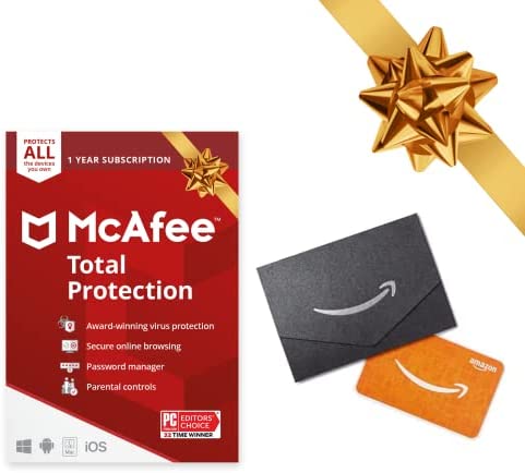 McAfee Total Protection | Unlimited Devices | 1 Year Subscription | Key Card + $10 Amazon Gift Card post thumbnail image