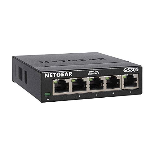 NETGEAR GS305 5-Port Gigabit Ethernet Network Switch, Hub, Internet Splitter, Desktop, Sturdy Metal, Fanless, Plug and Play post thumbnail image