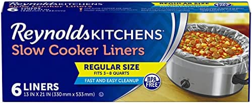 Reynolds Kitchens Slow Cooker Liners, Regular (Fits 3-8 Quarts), 6 Count post thumbnail image