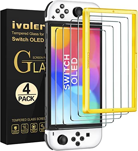 ivoler [4 Pack] Tempered Glass Screen Protector Designed for Nintendo Switch OLED Model 2021 with [Alignment Frame] Transparent HD Clear[Updated Version] Screen Protector for Nintendo Switch OLED 7” post thumbnail image