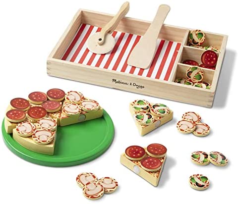 Melissa & Doug Wooden Pizza Play Food Set With 36 Toppings – Pretend Food And Pizza Cutter/ Toy For Kids Ages 3+ post thumbnail image