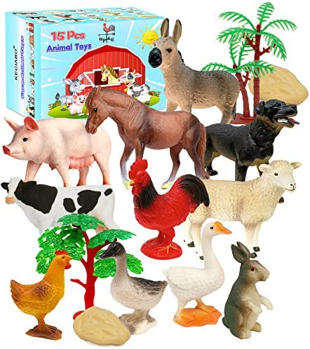 M R Y Farm Animals Toy, 15 Pieces Plastic Farm Animals Figurines, Educational Learning Farm Playset Toys for Boys Girls Kids Toddlers post thumbnail image