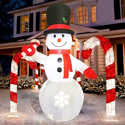 Outdoor Christmas Inflatable Snowman Decorations – 7 FT Holiday Yard Decorations with Snowflake Led Lights and Blow Up Christmas Decor for Indoor Outdoor Yard Garden post thumbnail image