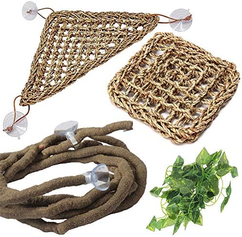 PIVBY Bearded Dragon Accessories Lizard Habitat Hammock Flexible Reptile Jungle Vines Leaves Decor with Suction Cups for Climbing, Chameleon, Lizards, Gecko, Snakes post thumbnail image