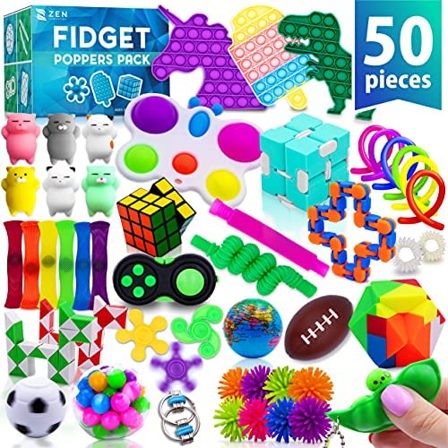 (50 Pcs) Fidget Toys Pack Figette Party Favors Valentines Day Gifts for Kids Adults, Autism Sensory Toy Classroom Prizes Autistic Children Pop Its Bulk Fidgets, Treasure Box Girls Goodie Bag Stress post thumbnail image