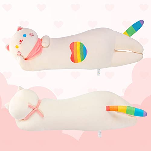 Mewaii Long Cat Plush Body Pillow, 25” Cute Rainbow Cat Stuffed Animals Kawaii Soft Plushies, Kitten Plush Pillow Doll Toy Gift for Girls Boys post thumbnail image