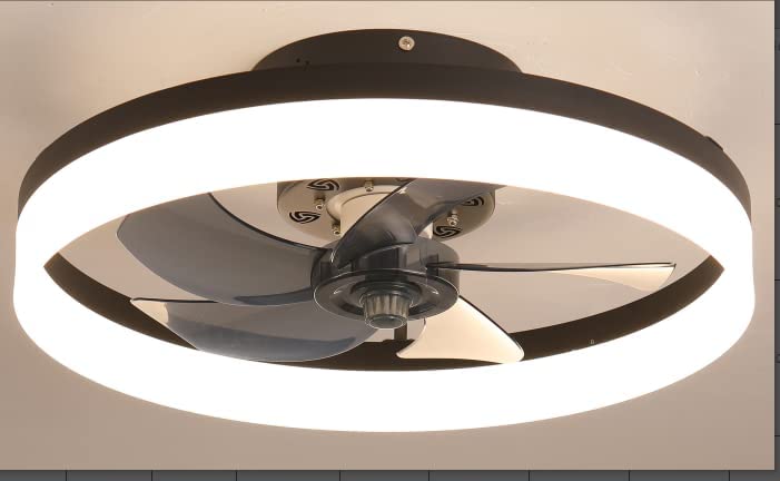 19.7″ Ceiling Fans With Lights, Semi-enclosed Flush Mount Low Profile Ceiling Fan for Safe Use, 6 Speeds, Reversible, LED Dimmable, 3 Color Temperature Optional, DC Motor,With Remote (Minimalist) post thumbnail image