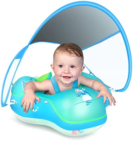 LAYCOL Baby Swimming Float Inflatable Baby Pool Float Ring Newest with Sun Protection Canopy,add Tail no flip Over for Age of 3-36 Months post thumbnail image