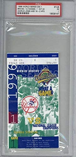 1996 World Series Game 1 Ticket stub Jeter Rivera 1st WS Original PSA 1 – MLB Unsigned Miscellaneous post thumbnail image