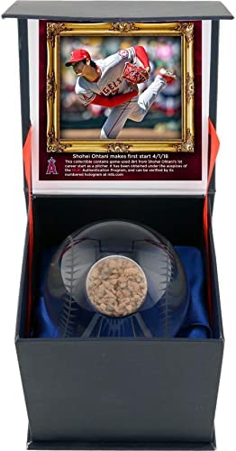 Shohei Ohtani Los Angeles Angels Crystal Baseball with Game-Used Dirt from 1st Career Pitching Start – Other Game Used MLB Items post thumbnail image