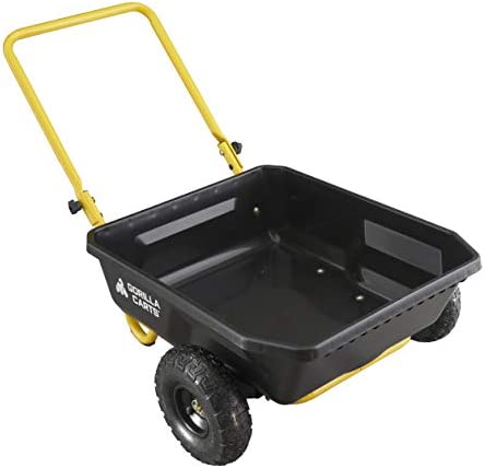 Gorilla Carts GCR-4 4 Cu. Ft, 300-pound Capacity, Poly Yard Cart, Black/Yellow post thumbnail image