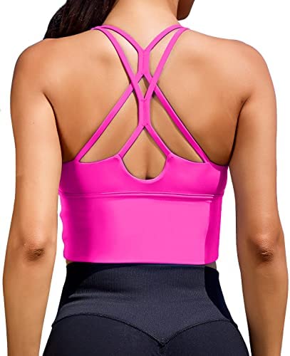 Women Sports Bras Longline Fitness Crop Tops Tank Gym Camisole Yoga Workout Running Shirts post thumbnail image