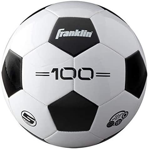 Franklin Sports Soccer Balls – Competition 100 Youth + Adult Soccer Balls – Size 3, Size 4 + Size 5 Traditional Soccer Balls – Single + 12 Ball Bulk Packs – Black + White post thumbnail image