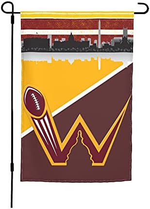 OKFDYIDSTP Washington Classic Football 4 Garden Flags 12×18 Double Sided Decorations Yard Banners for Outdoor Lawn Patio Decor, White post thumbnail image