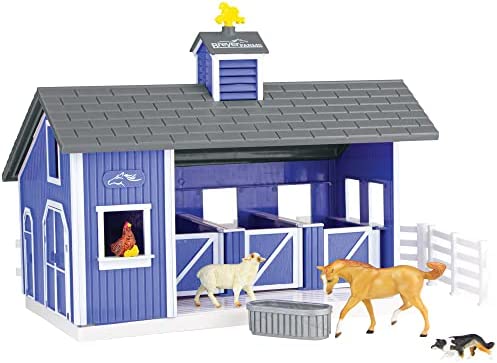 Breyer Horses Breyer Farms Home at The Barn Playset | 10 Piece Playset | 1 Stablemates Horses Included | 15″ L x 4″ W x 10″ H | 1:32 Scale | Model 59241 , Blue post thumbnail image