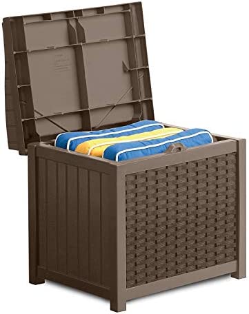 Suncast 22-Gallon Small Deck Box – Lightweight Resin Indoor/Outdoor Storage Container and Seat for Patio Cushions, Gardening Tools and Toys – Store Items on Patio, Garage, Yard – Mocha Wicker post thumbnail image