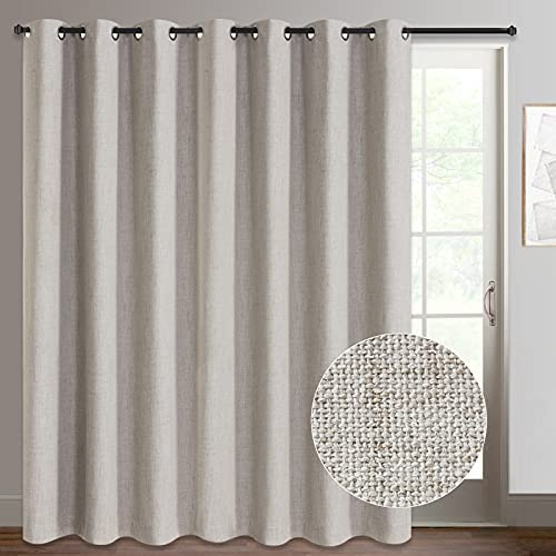 Rose Home Fashion Sliding Door Curtains, Primitive Linen Look 100% Blackout Curtains, Thermal Insulated Patio Door Curtains-1 Panel (100×84 Beige) post thumbnail image