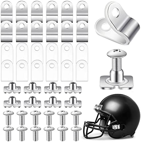 Football Helmet Repair Kit Football Helmet Hardware Kit R Shape Football Visor Clips Screws Nuts with Rubber Gaskets for Youth Hockey Baseball Sports post thumbnail image