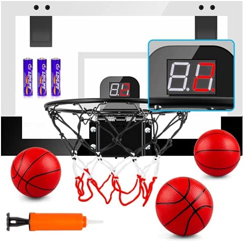 TREYWELL Indoor Basketball Hoop for Kids and Adults Door Room Basketball Hoop Mini Hoop with Electronic Scoreboard, 3 Balls and 3 Batteries Basketball Toys for 5 6 7 8 9 10 11 12 Year Old Boys Girls post thumbnail image