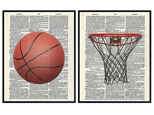 Basketball Wall Art Prints on Dictionary Photo Set – Great Gift – Boys, Girls Room – Perfect for Game Room, Den – Cool Home Decor – Vintage Photos post thumbnail image