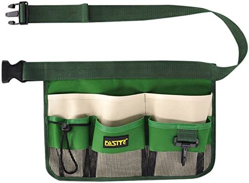 FASITE Gardening Tool Waist Bag Belt, Waterproof Garden Tool Apron with 7-Pocket Hanging Pouch for Men&Women, Adjustable, Green post thumbnail image