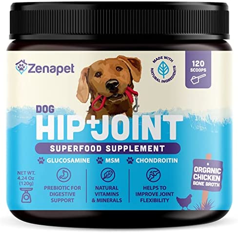 Zenapet Superfood Dog Hip & Joint Supplement for Arthritis Pain Relief, Maximum Strength with Glucosamine & Chondroitin Plus MSM for Pet Mobility Support, Pure Potent & Human Grade post thumbnail image