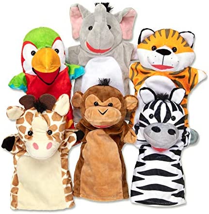 Melissa & Doug Safari Buddies Hand Puppets, Set of 6 (Elephant, Tiger, Parrot, Giraffe, Monkey, Zebra) – Soft, Plush Animal Hand Puppets For Toddlers And Kids Ages 2+ post thumbnail image