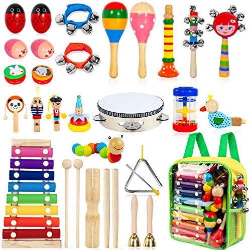 Kids Musical Instruments, 33Pcs 18 Types Wooden Percussion Instruments Tambourine Xylophone Toys for Kids Children, Preschool Education Early Learning Musical Toy for Boys and Girls post thumbnail image