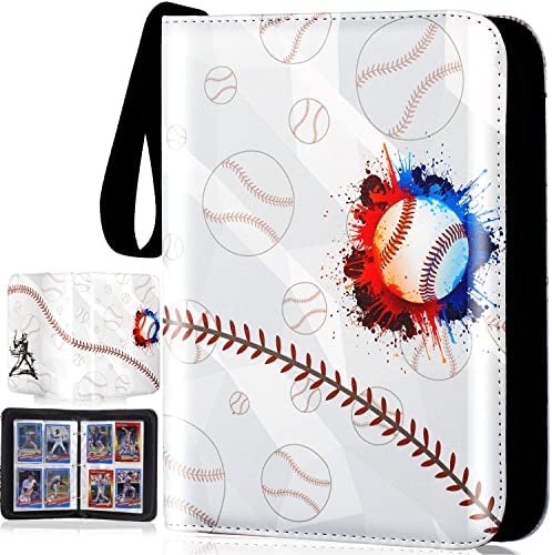 Card Binder 4 Pocket , Trading Card Binder with Sleeves, Baseball Card Binder, Sports Card Binder Collectible Trading Card Albums Fits 400 Cards with 50 Removable Sleeves post thumbnail image