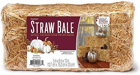 FloraCraft Decorative Straw Bale 5 Inch x 6 Inch x 13 Inch Natural post thumbnail image