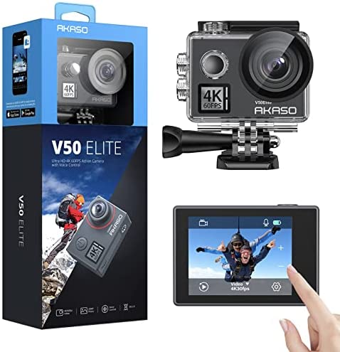 AKASO V50 Elite 4K60fps Touch Screen WiFi Action Camera Voice Control EIS Web Camera 131 feet Waterproof Camera Adjustable View Angle 8X Zoom Remote Control Sports Camera with Helmet Accessories Kit post thumbnail image