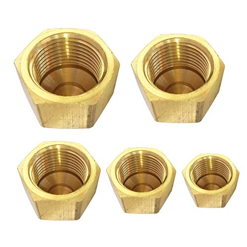 Brass Flare Cap Assortment Kits, SAE 45 Degree Flared Tube Fitting 1/4″ 5/16″ 3/8″ 1/2″ 5/8″ OD(5pcs). post thumbnail image