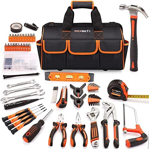 REXBETI 219-Piece Premium Tool Kit with 16 inch Tool Bag, Steel Home Repairing Tool Set, Large Mouth Opening Tool Bag with 19 Pockets post thumbnail image