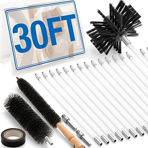 Azdele 6-Piece 30FT Dryer Vent Cleaner Kit, Dryer Vent Cleaner，All-in-One Dryer Cleaning Kit, Dryer Duct Cleaning Kit Includes Dryer Vent Brush, Versatile Lint Trap Brush, Flexible and Reusable Rods post thumbnail image