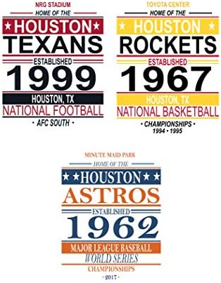 Houston Vintage Sports Posters – Baseball Basketball Football Set of Three 11×14 Prints – Astros, Rockets Memorabilia Fan Art post thumbnail image