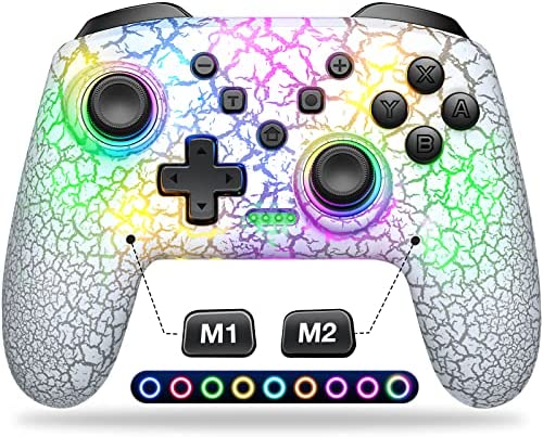 Switch Controller, Gammeefy Wireless Switch Pro Controller for Nintendo Switch/Lite/OLED, 9 Color Adjustable LED Switch Remote Compatible with Windows PC/Android/IOS with Programmable Function (White) post thumbnail image