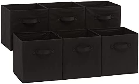 Amazon Basics Collapsible Fabric Storage Cubes Organizer with Handles, 10.5″x10.5″x11″, Black – Pack of 6 post thumbnail image