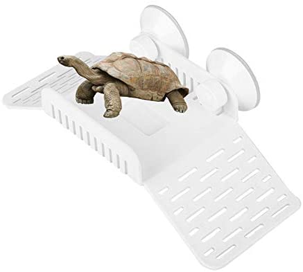 Mumusuki Turtle Basking Platform Climbing Basking Terrace Aquarium Fish Tank Reptile Tortoise Floating Platform Dock Pet Supplies White post thumbnail image