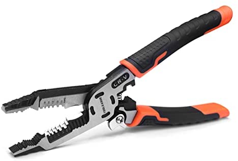 TOOLEAGUE 9-in-1 Wire Stripper Tool, Cable cutters, C-RV Multifunctional needle nose pliers for Electric Cable Stripping Cutting and Crimping post thumbnail image