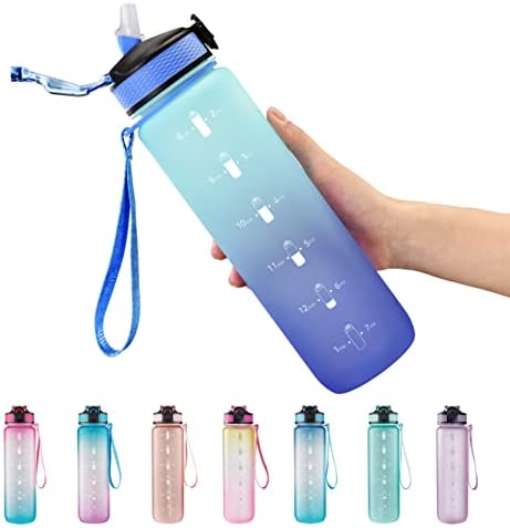 EYQ 32 oz Water Bottle with Time Marker, Carry Strap, Leak-Proof Tritan BPA-Free, Ensure You Drink Enough Water for Fitness, Gym, Camping, Outdoor Sports post thumbnail image